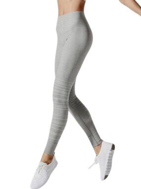 NWT Blanqi SportSupport Hipster Cuffed Leggings L Dove Grey M15